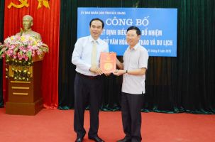 Công bố Quyết định điều động, bổ nhiệm Giám đốc Sở VHTTDL Bắc Giang