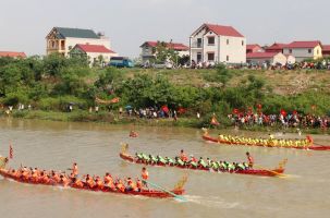 Bắc Giang: Độc đáo lễ hội bơi chải làng Mai