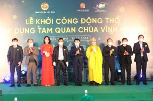 Bắc Giang: Khởi công động thổ xây dựng tam quan chùa Vĩnh Nghiêm