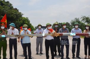 Bắc Giang: Dỡ bỏ cách ly xã hội huyện Lục Nam, Yên Thế, chuyển sang trạng thái mới