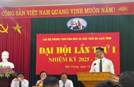 Chi bộ Trung tâm Văn hoá và Xúc tiến Du lịch tổ chức Đại hội lần thứ I, nhiệm kỳ 2025-2027
