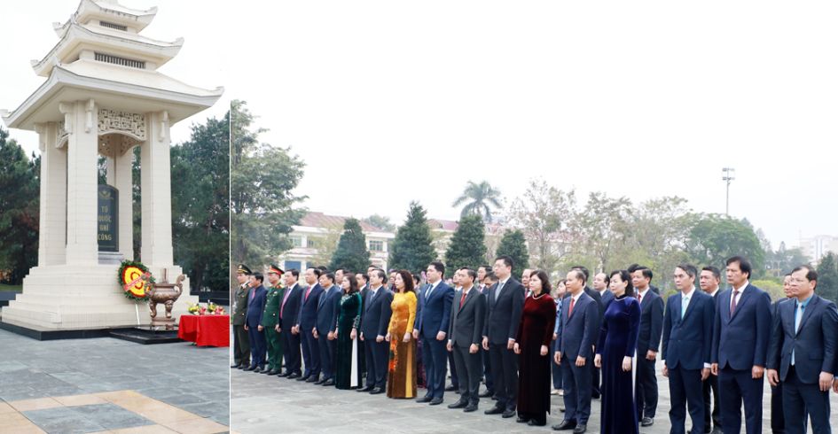 Lãnh đạo tỉnh dâng hương tưởng niệm các vị vua nhà Lý, Anh hùng liệt sĩ nhân dịp Tết Nguyên đán Bính Ngọ 2026