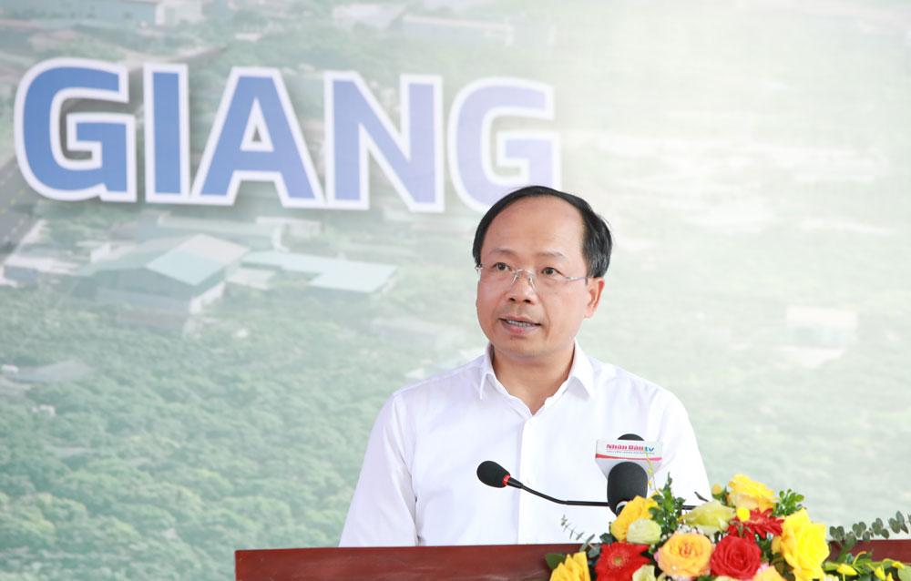 Đồng chí Nguyễn Duy Lâm, Thứ trưởng Bộ GTVT phát biểu.